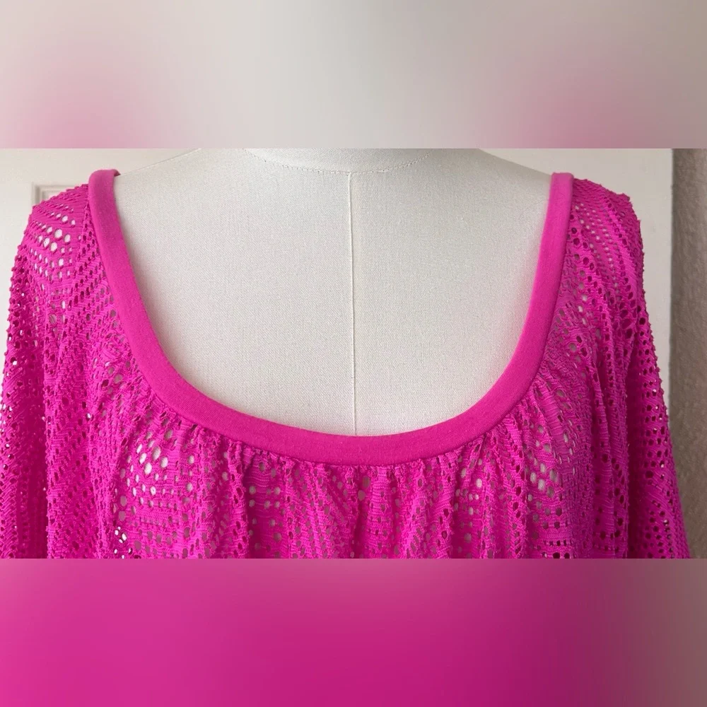 Catalina Brand Swimsuit Cover Up‎ Scoop Neck Elastic Waist Size 3X (22W-24W)